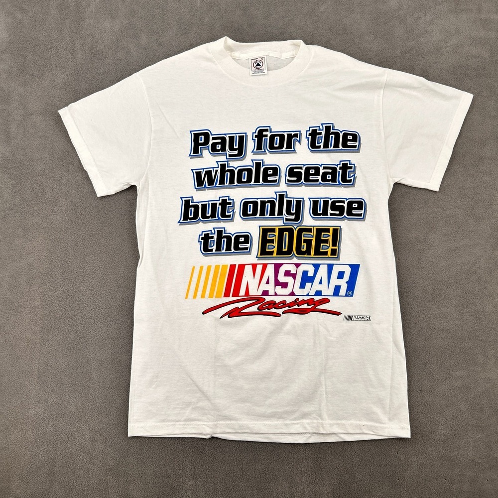 VTG‎ 90s Delta Pro Weight NASCAR Racing T-Shirt Mens Medium White DEADSTOCK